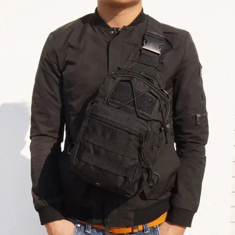 Shoulder Bag 10L – Durable 1000D Adjustable Sling - Black