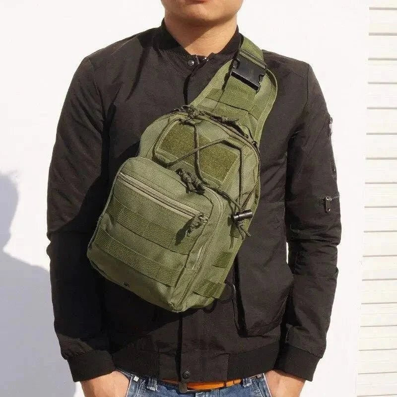 Shoulder Bag 10L – Durable 1000D Adjustable Sling - Green