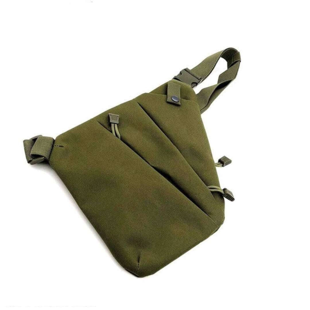 Shoulder Bag – Slim Water-Resistant 1000D Travel Sling - Green