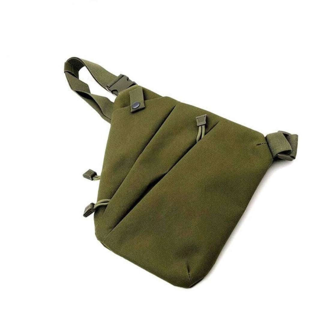 Shoulder Bag – Slim Water-Resistant 1000D Travel Sling - Green