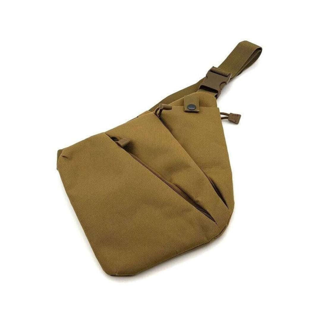 Shoulder Bag – Slim Water-Resistant 1000D Travel Sling - Khaki