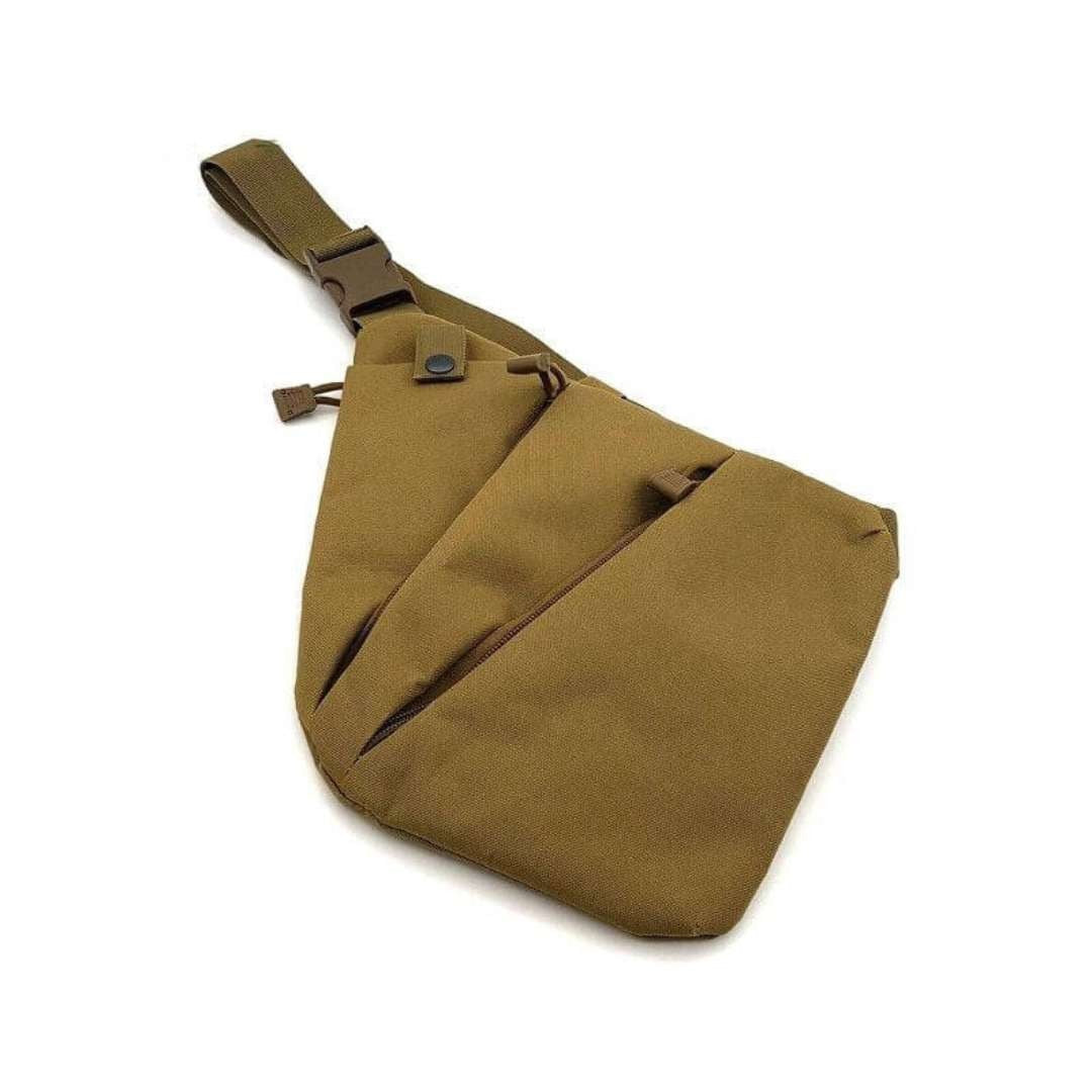 Shoulder Bag – Slim Water-Resistant 1000D Travel Sling - Khaki