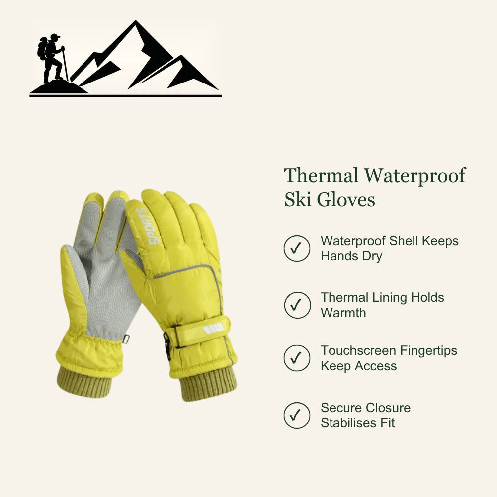 Ski Gloves – Thermal Waterproof Touchscreen Winter