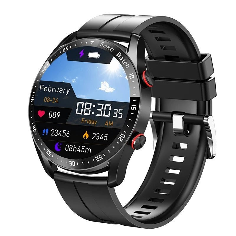 Smartwatch – Water-Resistant Activity & Sleep Tracker - Black Silicone