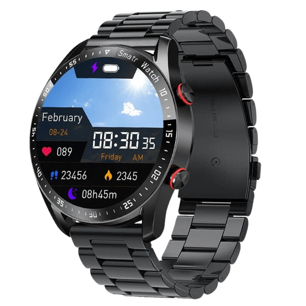 Smartwatch – Water-Resistant Activity & Sleep Tracker - Black Steel