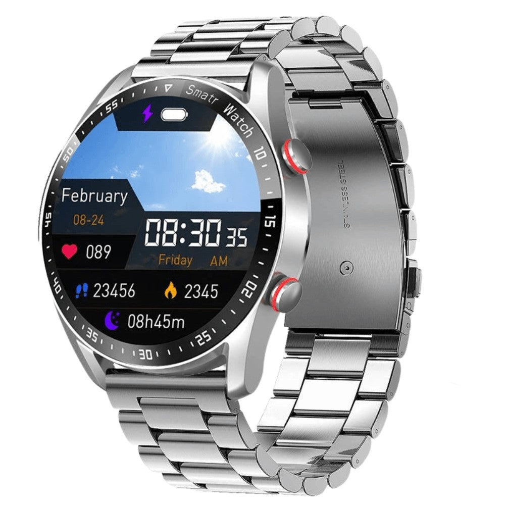 Smartwatch – Water-Resistant Activity & Sleep Tracker - Silver Steel