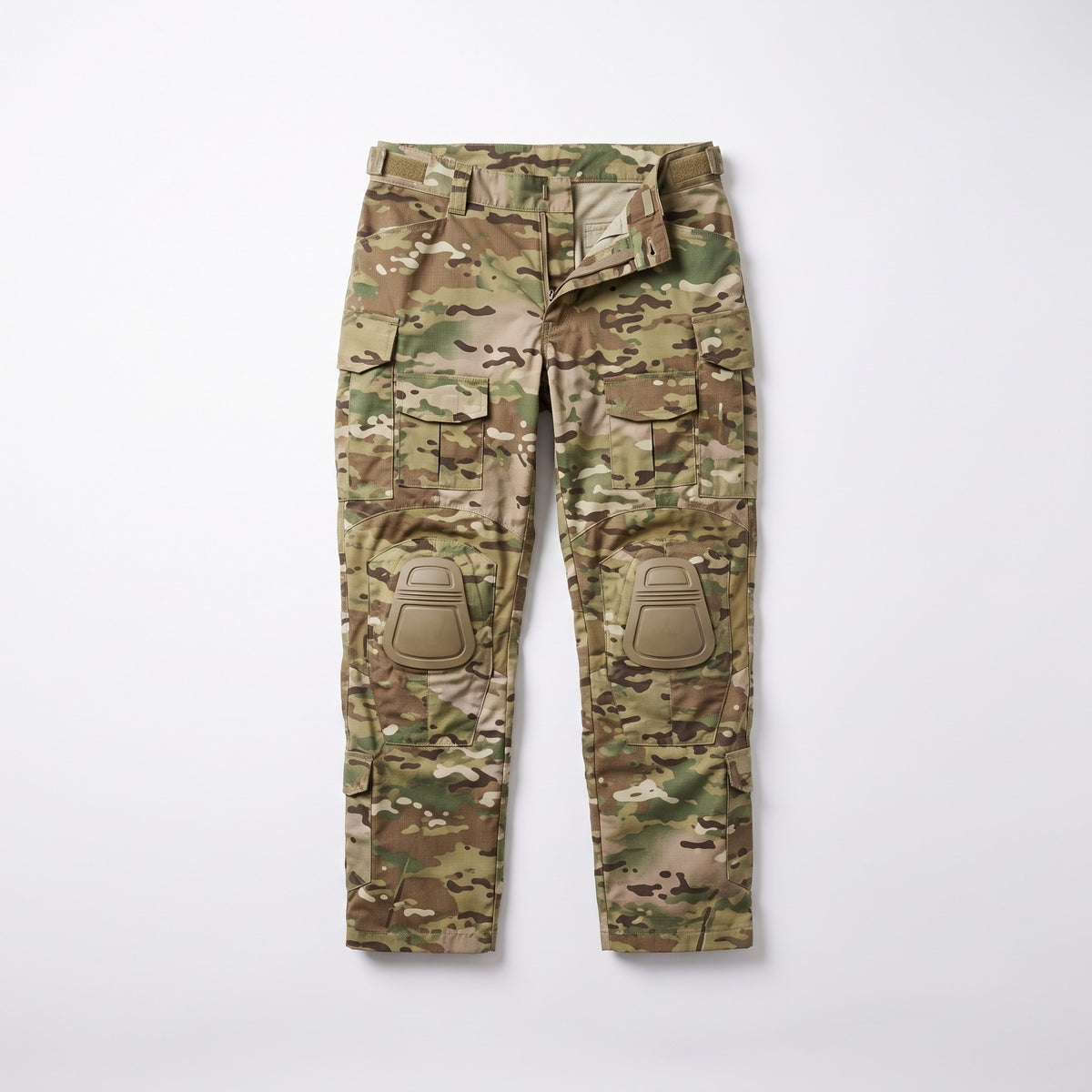 Tactical Combat Pants with Knee Pads – Ripstop Camo Cargo Pants