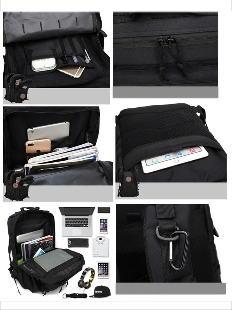 Tactical Military Backpack 50L – MOLLE Waterproof Assault Pack