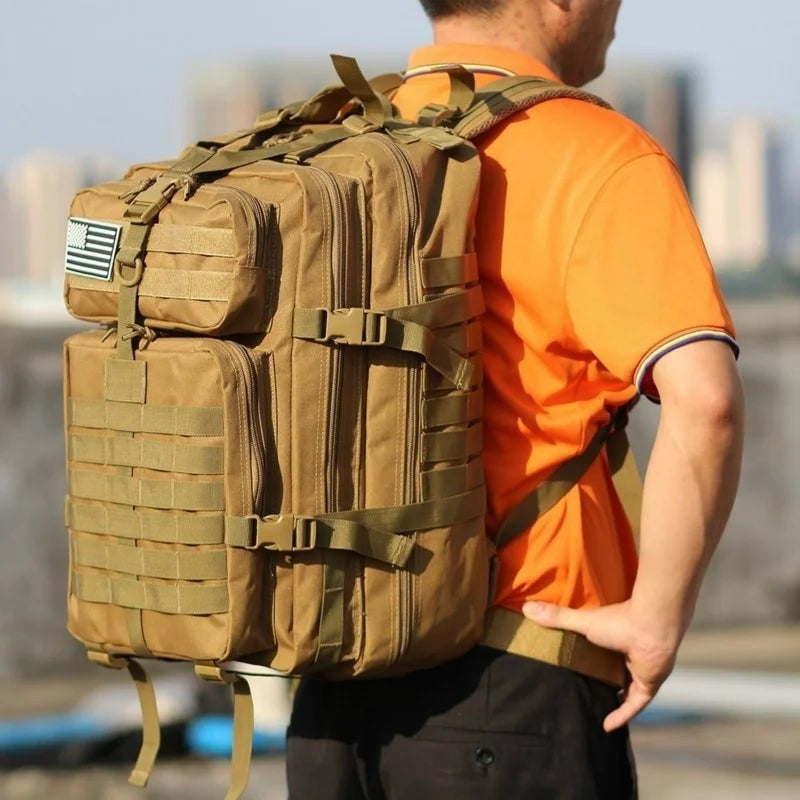 Tactical Military Backpack 50L – MOLLE Waterproof Assault Pack