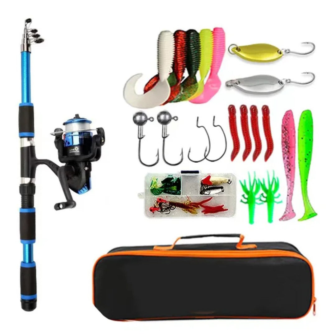 Telescopic Fishing Rod Set – Collapsible Rod & Reel Combo Kit