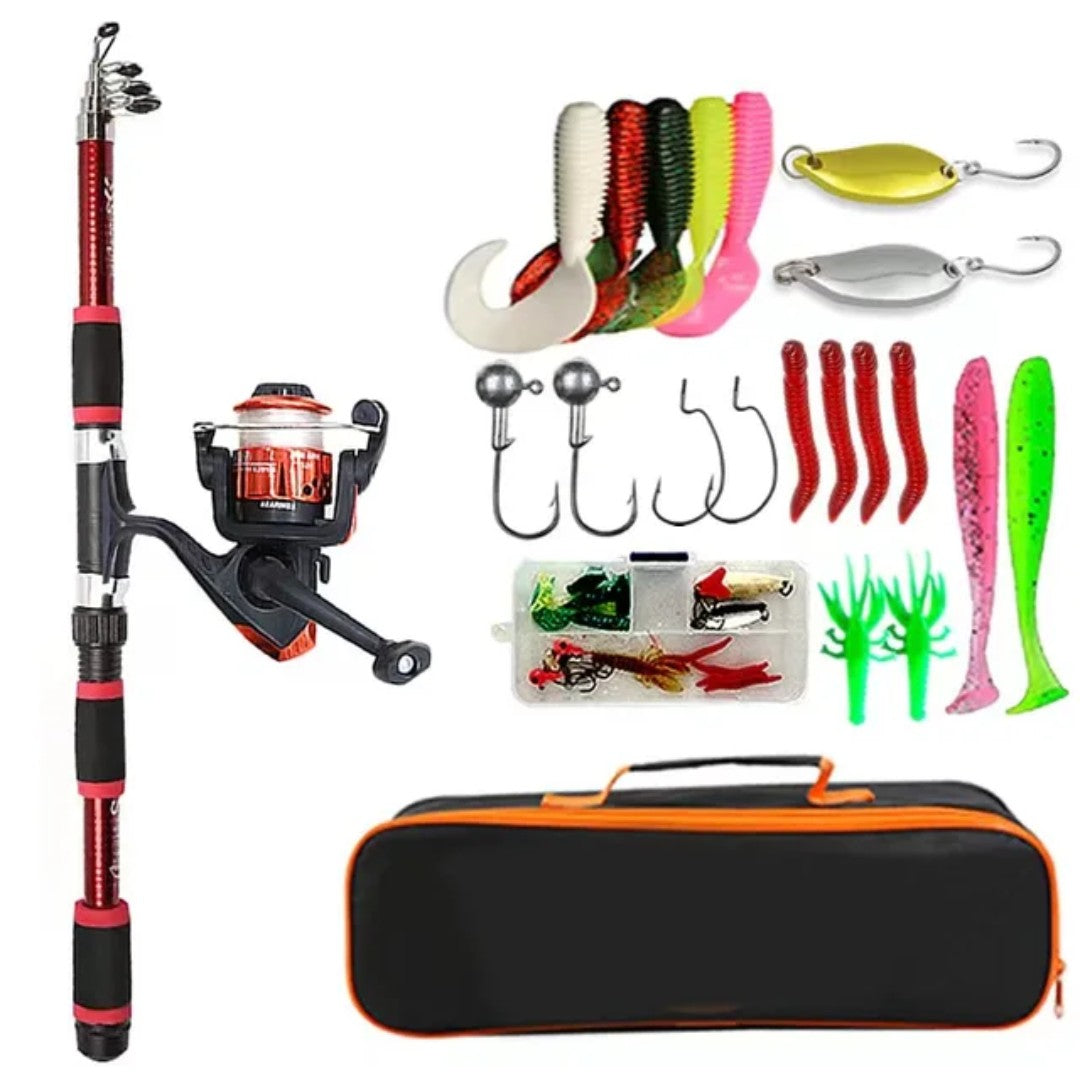 Telescopic Fishing Rod Set – Collapsible Rod & Reel Combo Kit