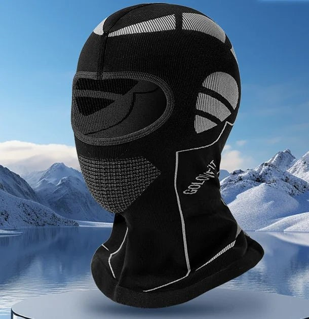 Thermal Balaclava – Full-Face Breathable Mesh Ski Mask - Black Grey