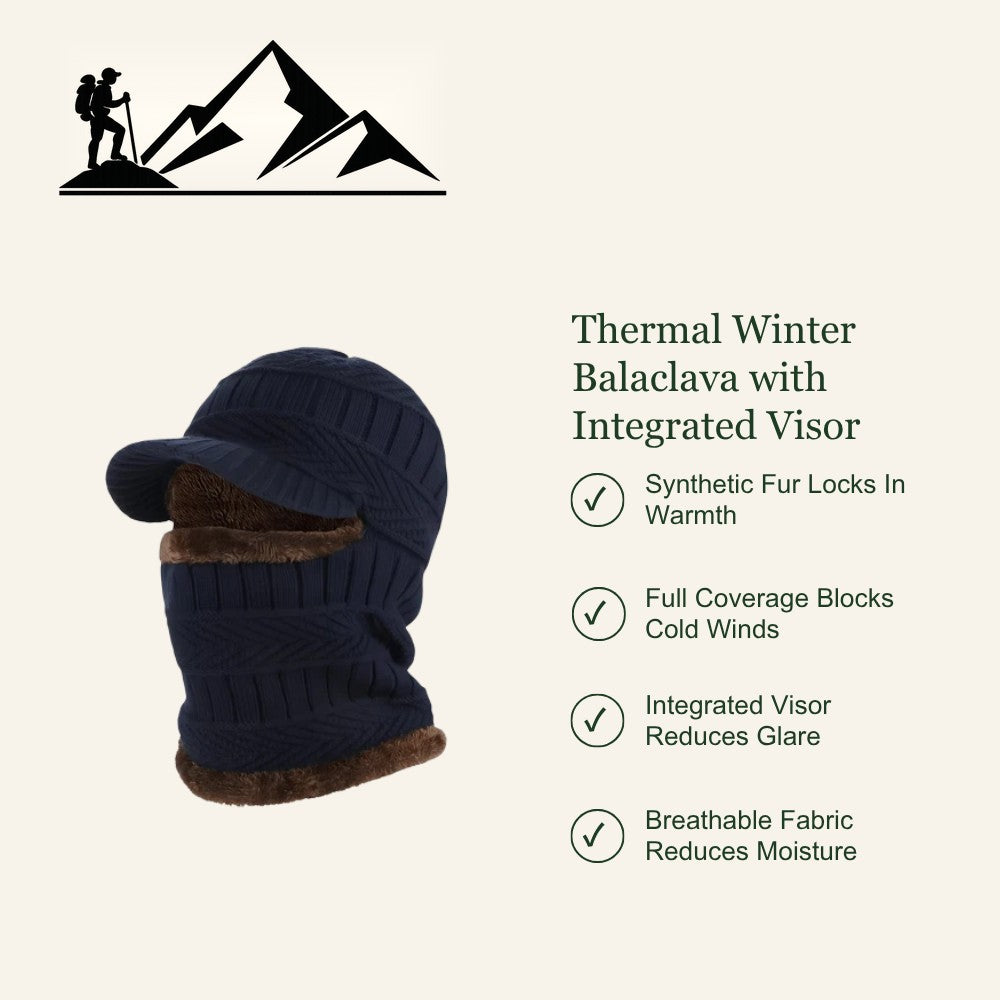 Thermal Balaclava – Fur-Lined Full-Coverage Visor Hood