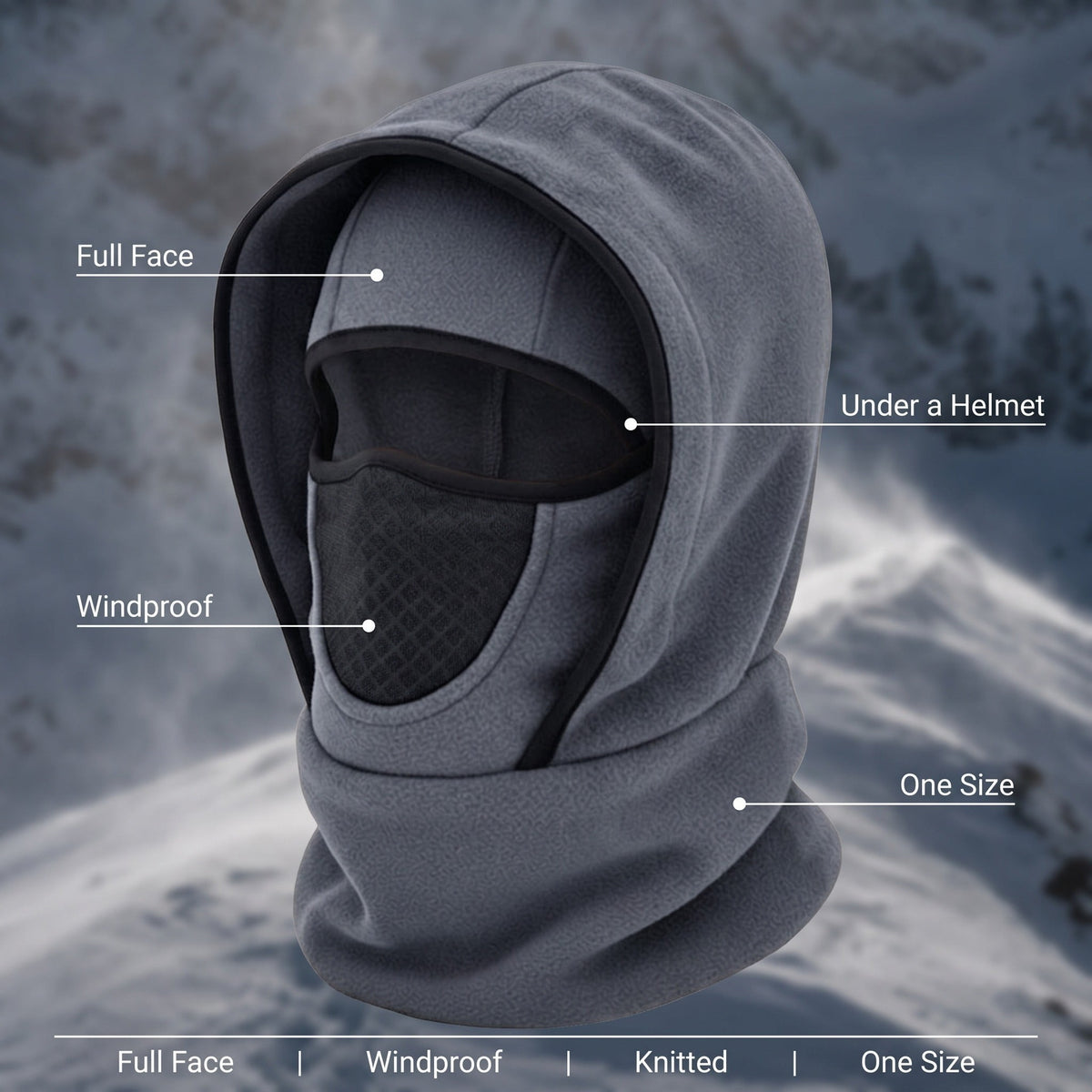 Thermal Balaclava – Windproof Full-Face Mask & Neck Cover