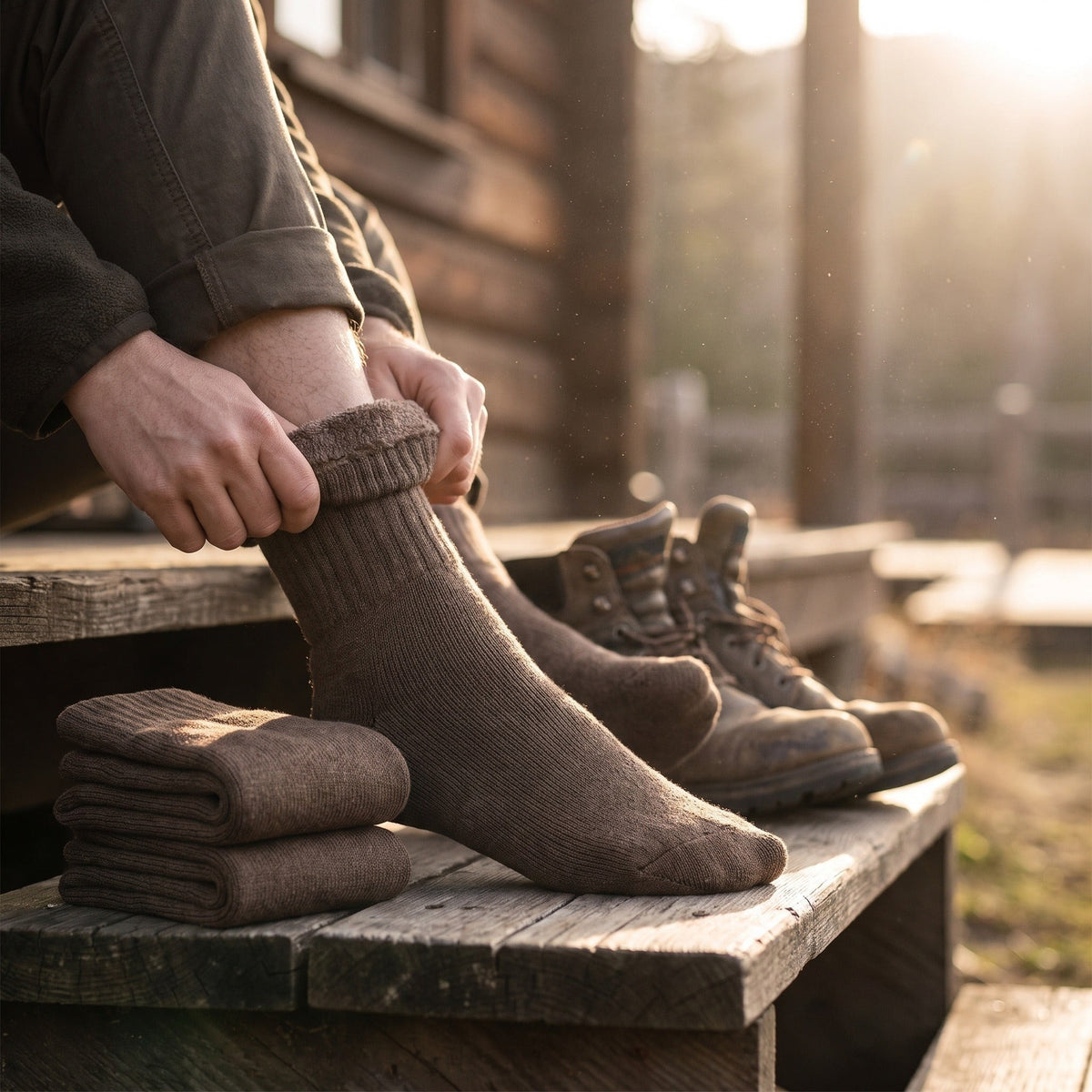 Thermal Hiking Socks 3-Pack – Thick Plush Reinforced Crew Socks