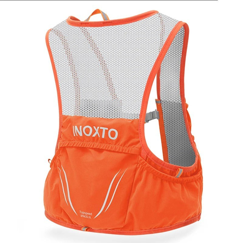 Trail Running Vest – Hydration Pack with 2 Soft Flasks - Orange