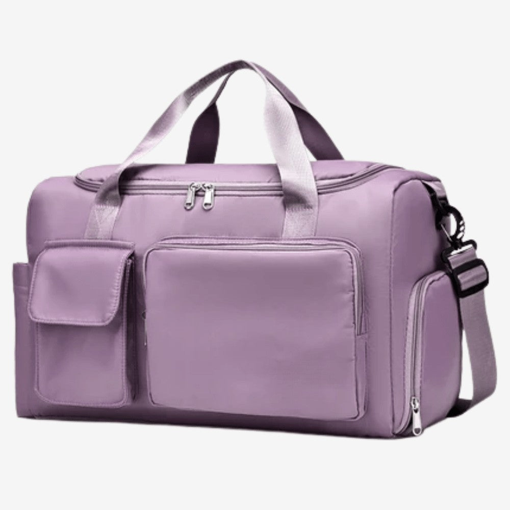 Travel Duffel Bag – Large-Capacity Shoe Compartment - Lavender