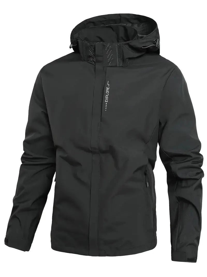 Unisex Waterproof Rain Jacket – Windproof Spring Outdoor Jacket - Black