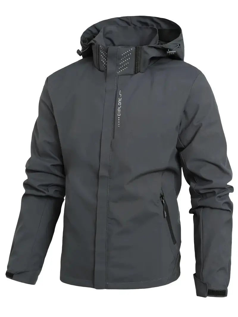 Unisex Waterproof Rain Jacket – Windproof Spring Outdoor Jacket - Gray