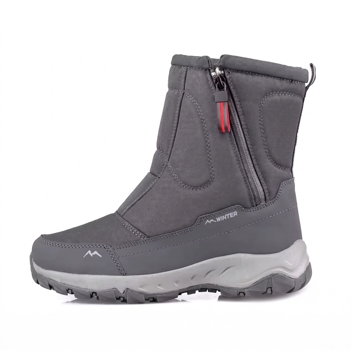 Unisex Winter Boots – Thermal-Lined Waterproof Snow Hiking Boots - Gray