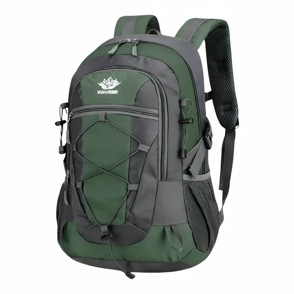 Ventilated 30L Hiking Backpack – Water-Resistant Daypack - Dark Green