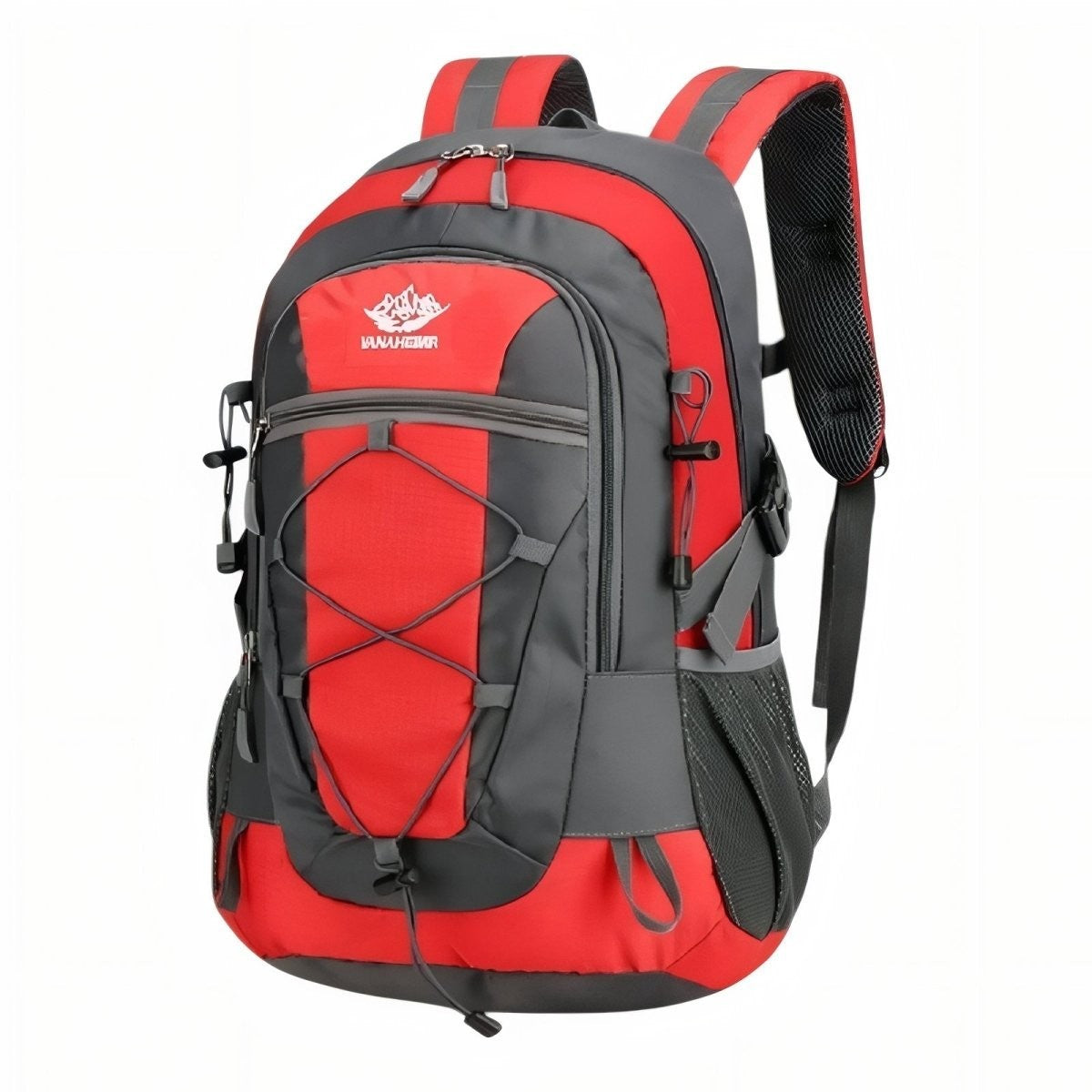 Ventilated 30L Hiking Backpack – Water-Resistant Daypack - Red
