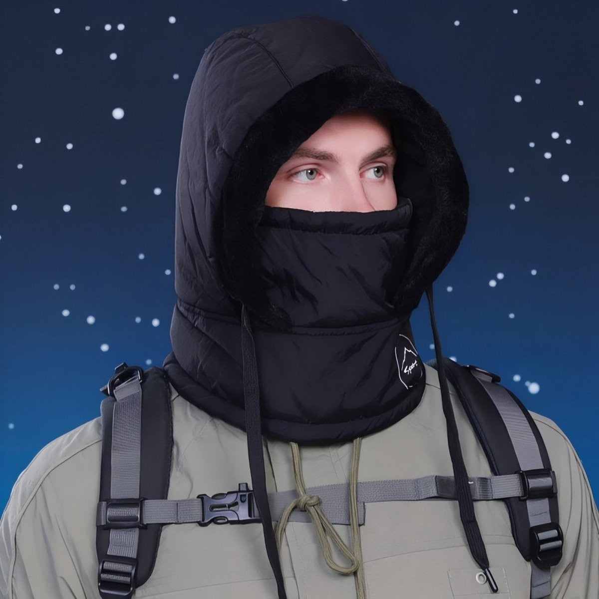 Water-Resistant Winter Balaclava – Faux-Fur Quilted Thermal Hood