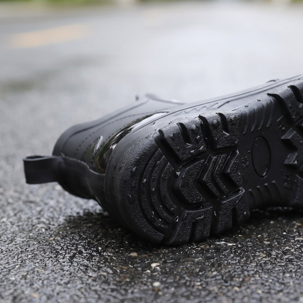 Waterproof Ankle Rain Boots – Non-Slip Rubber Pull-On Booties