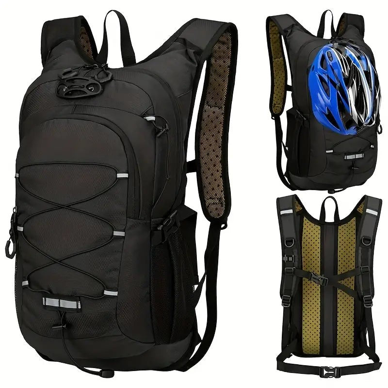Waterproof Cycling Backpack – Ventilated Lightweight Bike Daypack - Black