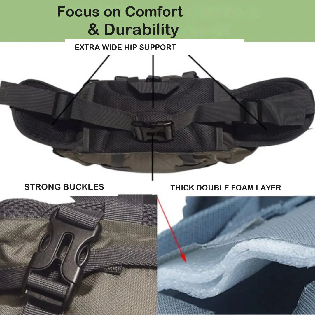 Waterproof Hiking Waist Bag – 5L Hip Pack with Wide Support
