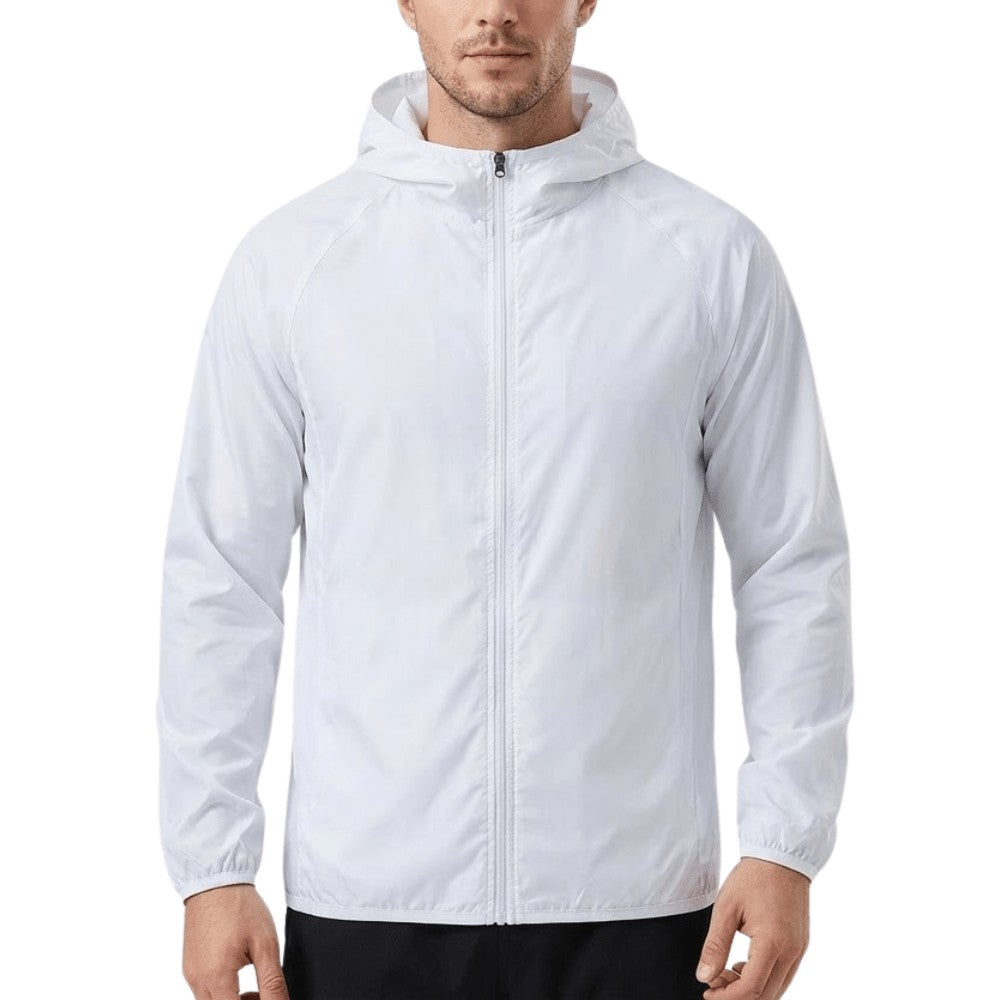 Waterproof Jacket – Lightweight Packable Rain Shell - White