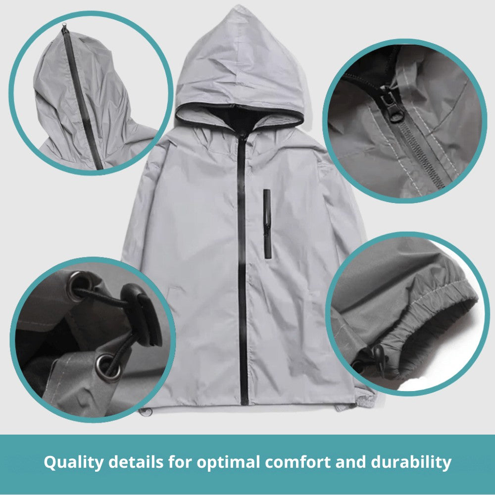 Waterproof Reflective Jacket – Lightweight Wind Shell