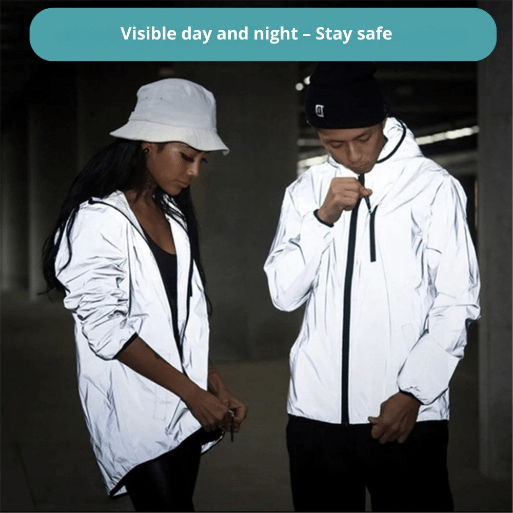 Waterproof Reflective Jacket – Lightweight Wind Shell
