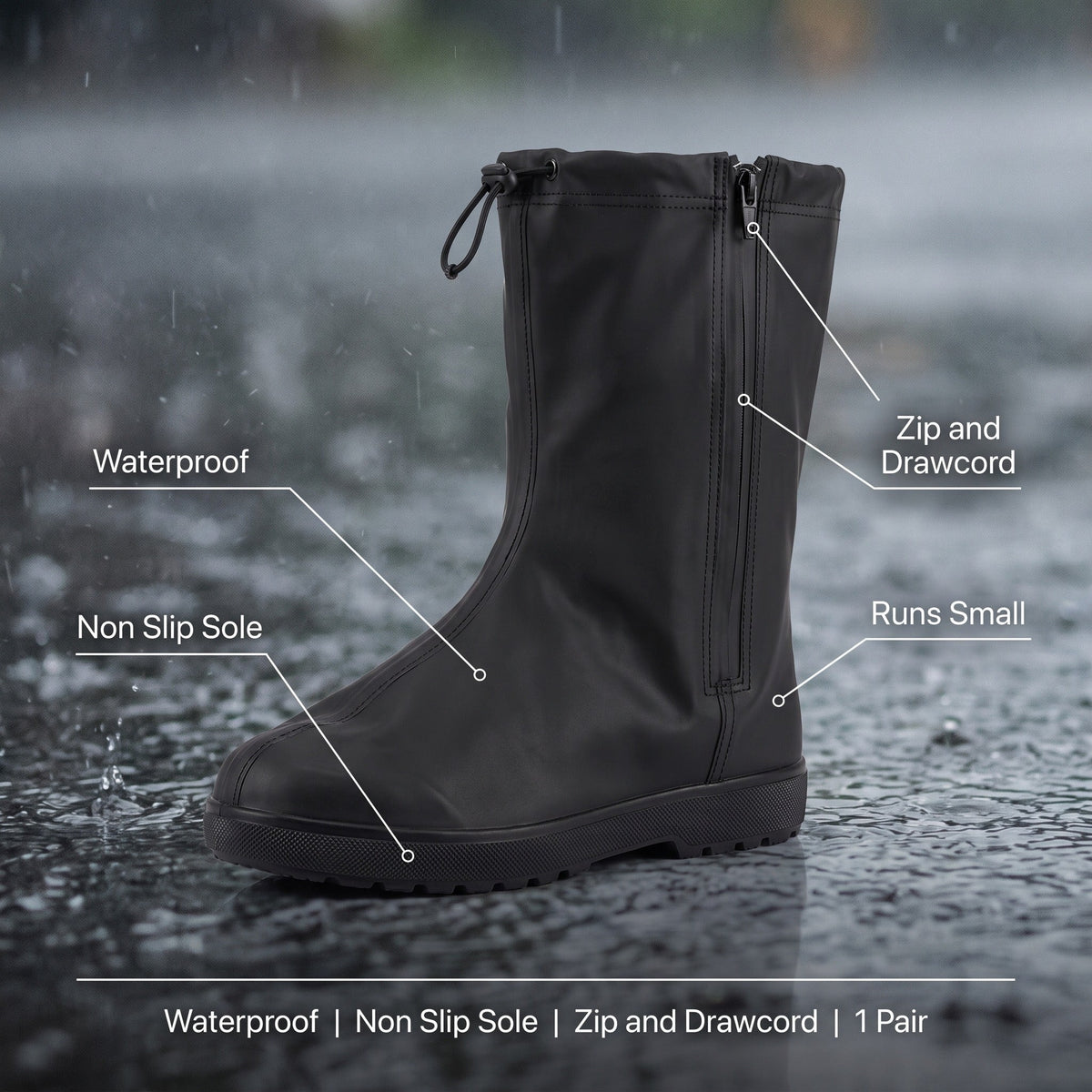 Waterproof Shoe Covers – Non-Slip Cycling & Motorcycle Rain Overshoes