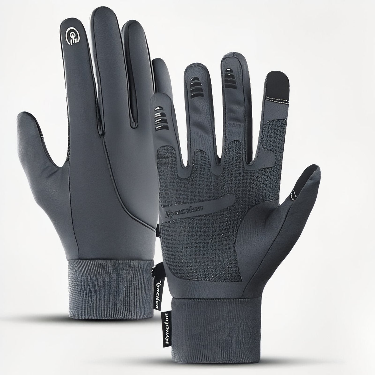 Waterproof Touchscreen Hiking Gloves – Warm Winter Trail Gloves - Dark Gray