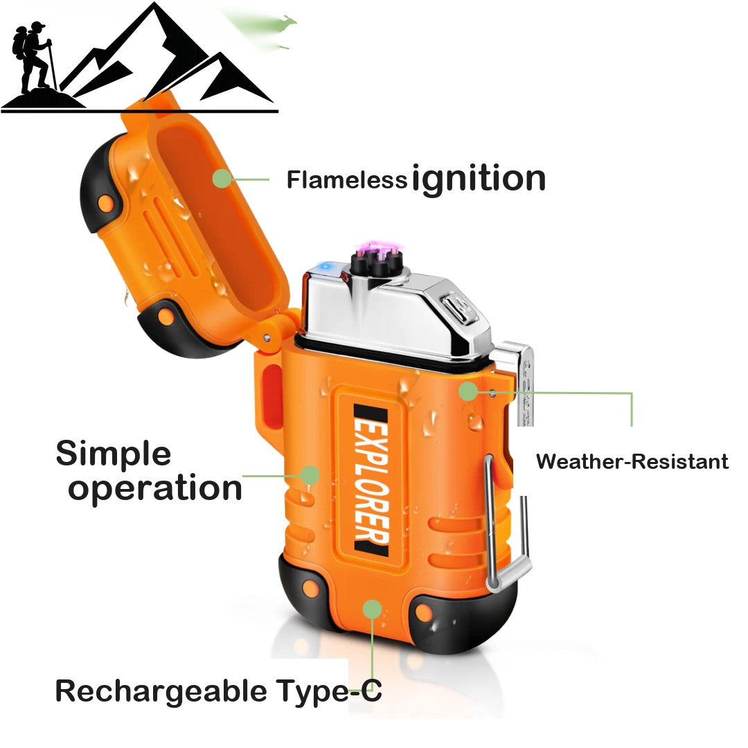 Windproof Electric Lighter – Waterproof Rechargeable Arc Lighter