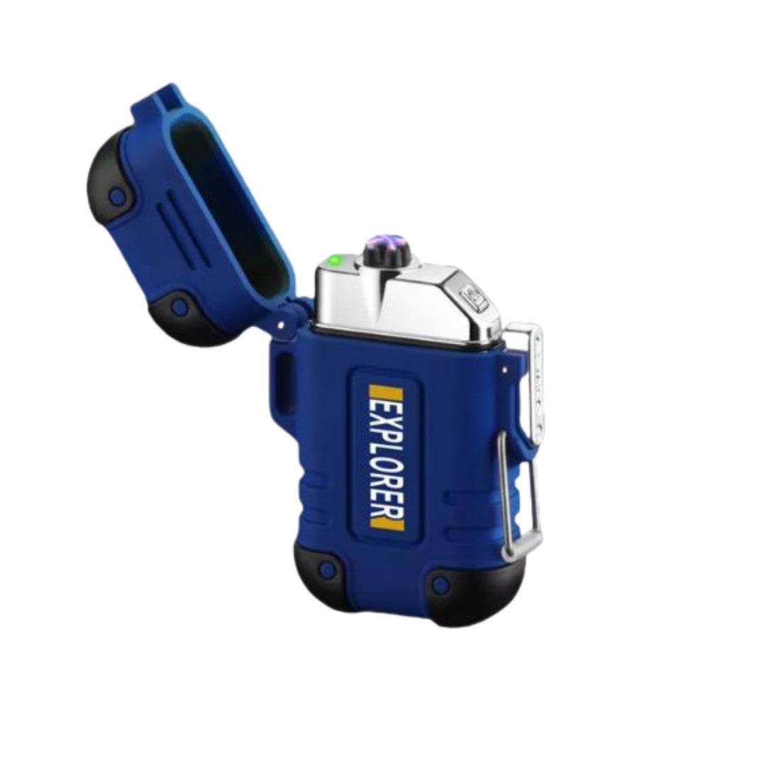 Windproof Electric Lighter – Waterproof Rechargeable Arc Lighter - Blue 2