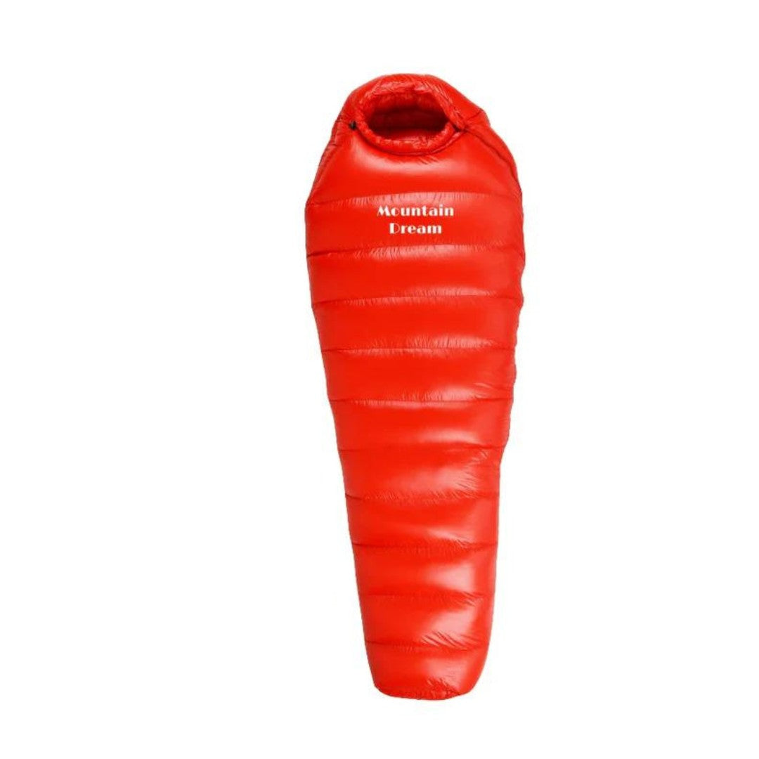 Winter Down Sleeping Bag – Goose Down Ripstop Bag Rated to -20°C - Red