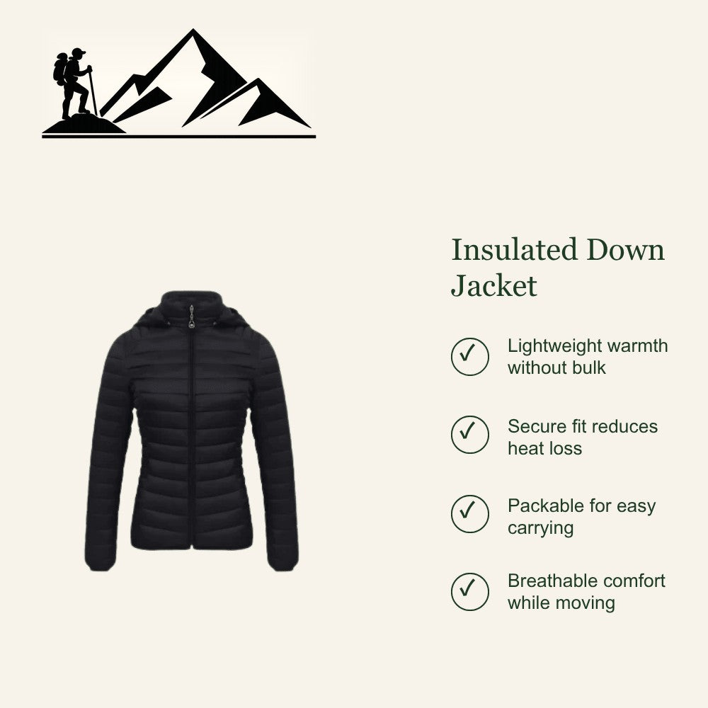 Women's Down Jacket – Lightweight Insulated Packable Layer