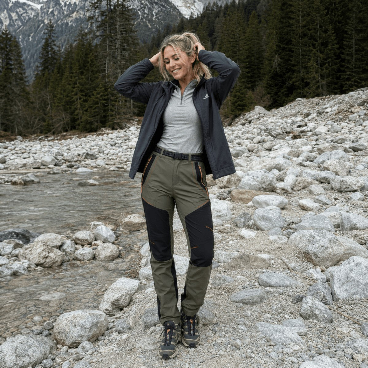 Women's Fleece-Lined Hiking Pants – Wind-Repellent
