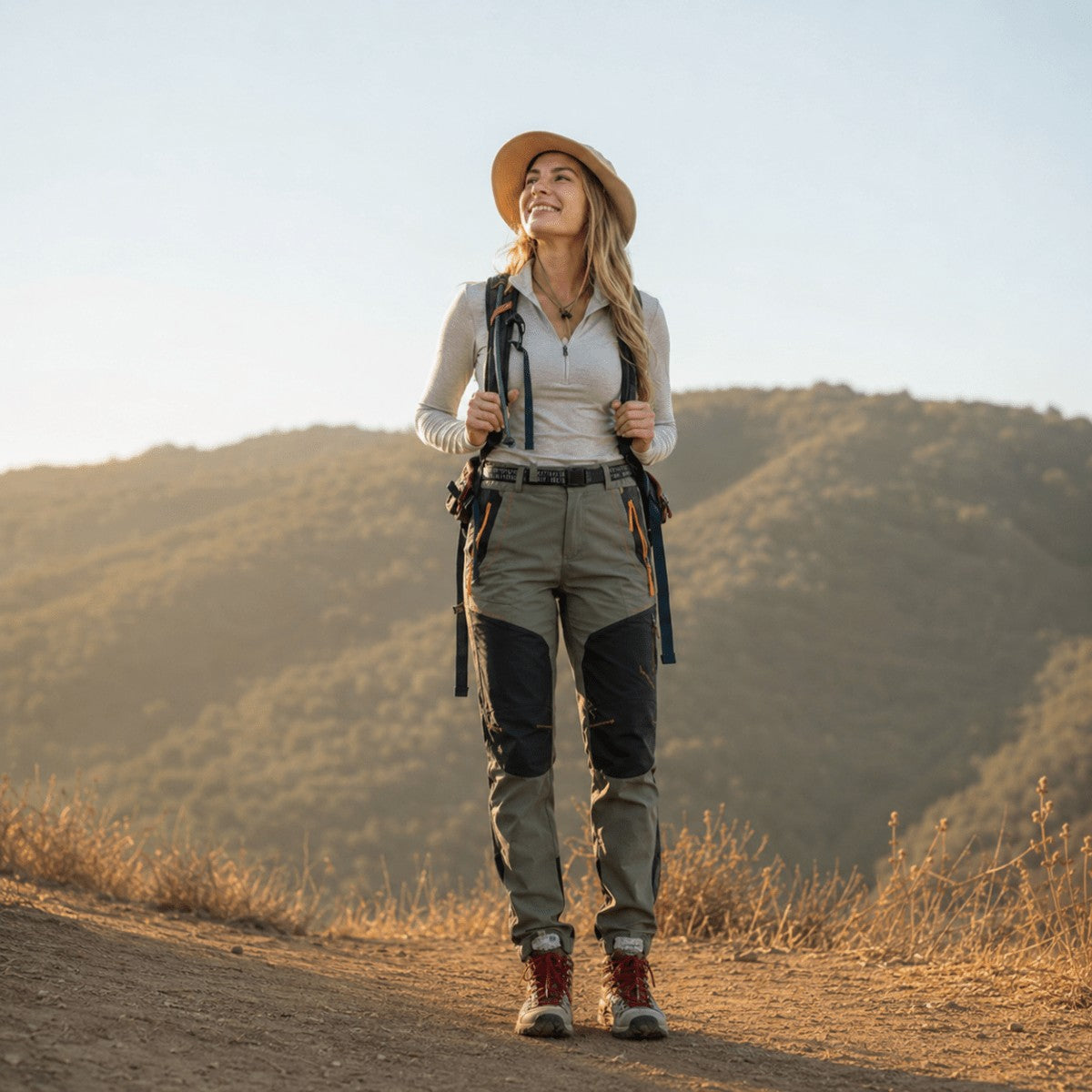 Women's Fleece-Lined Hiking Pants – Wind-Repellent