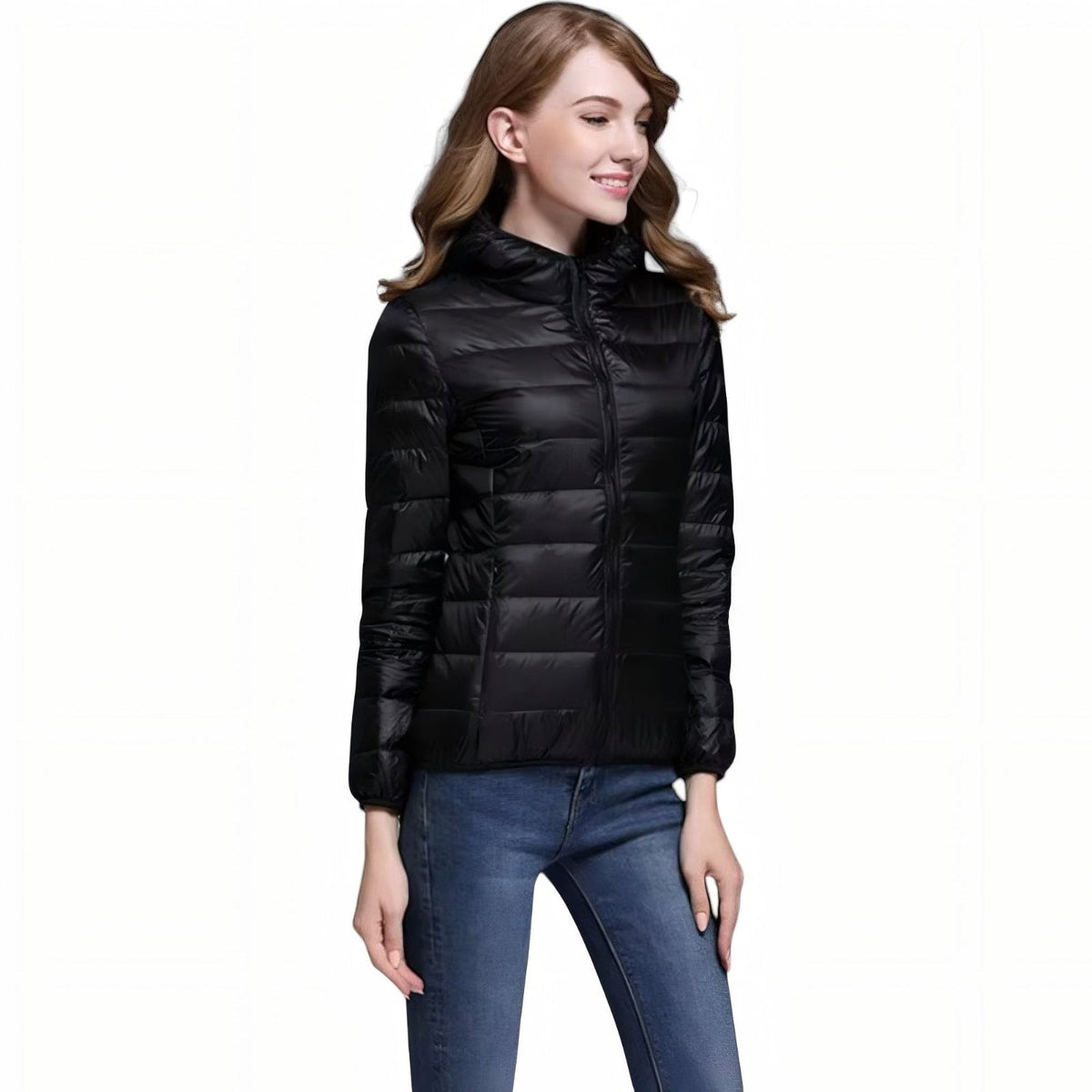 Women's Packable Down Hiking Jacket – Lightweight Hooded Layer