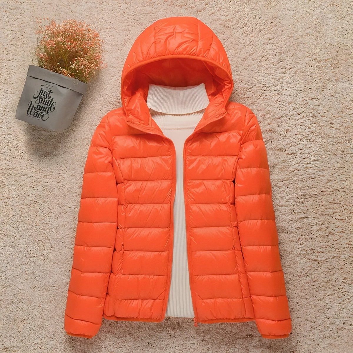 Women's Packable Down Hiking Jacket – Lightweight Hooded Layer