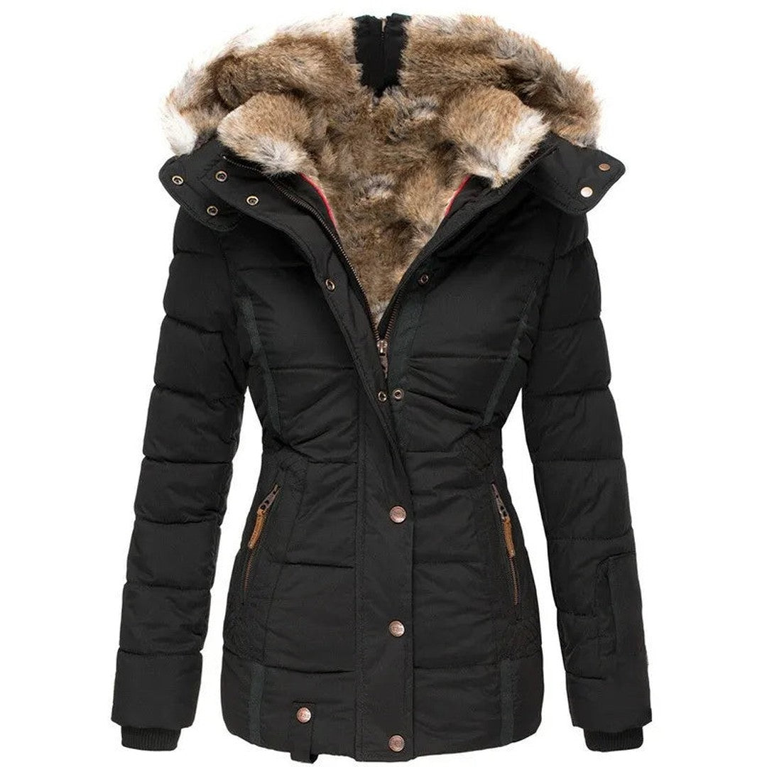 Women's Premium Winter Coat – Insulated Lightweight Long Coat - Black