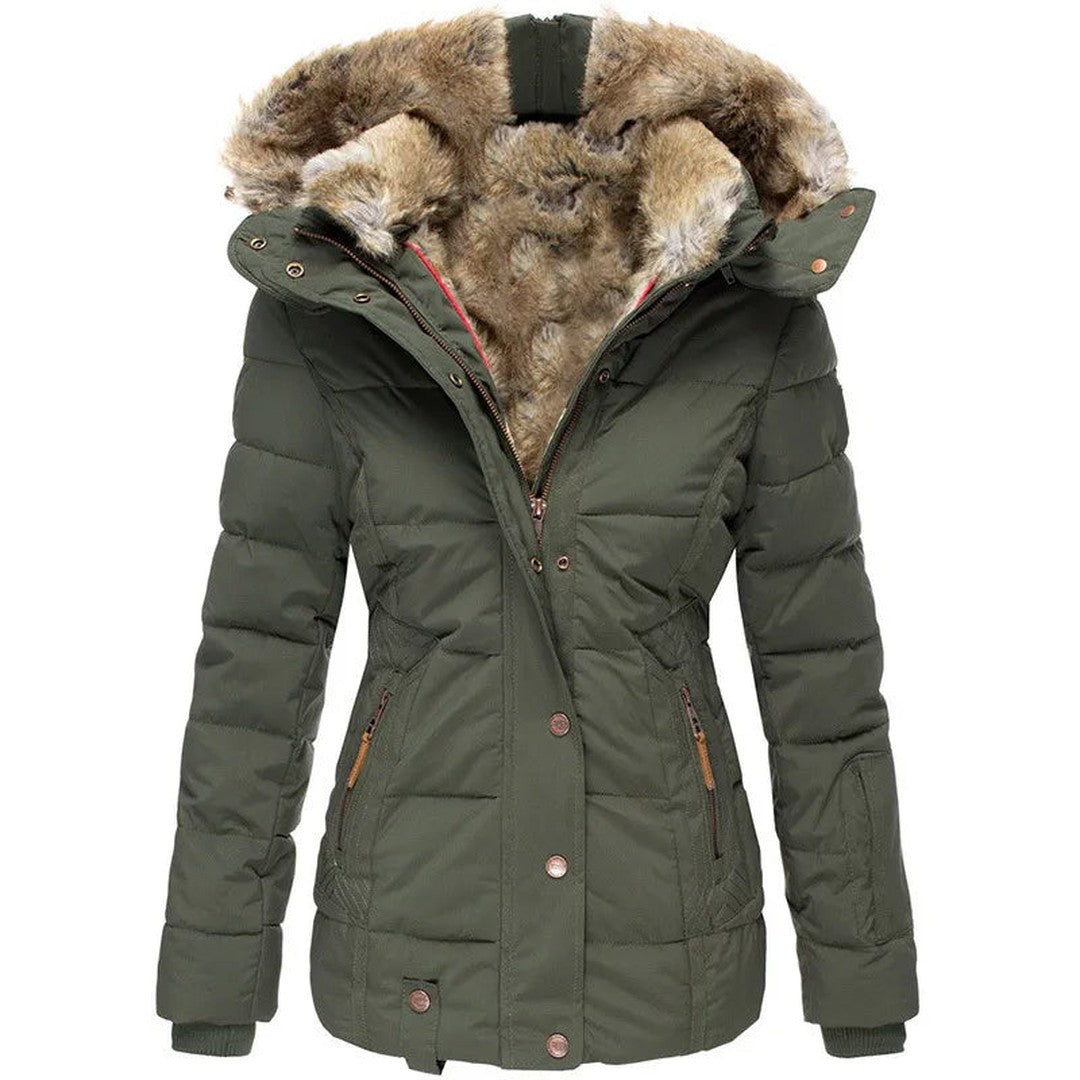 Women's Premium Winter Coat – Insulated Lightweight Long Coat - Green