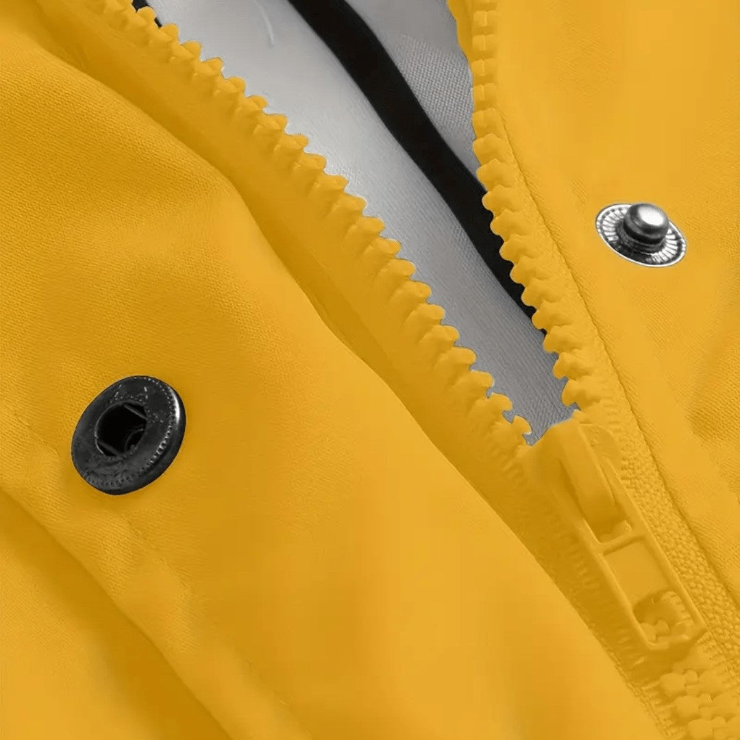Women's Rain Jacket – Waterproof Windproof Storm-Flap Hooded