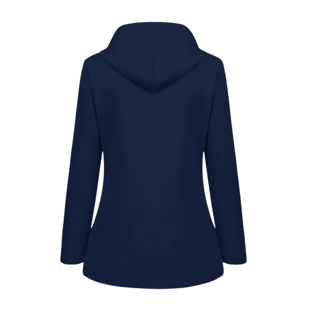 Women's Rain Jacket – Waterproof Windproof Storm-Flap Hooded