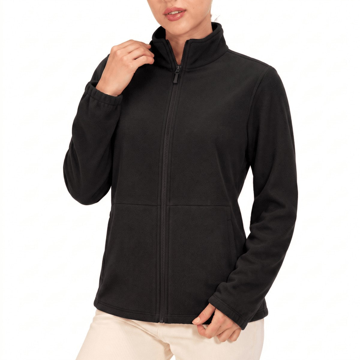 Women's Softshell Jacket – Windproof Thermal Fleece-Lined - Black