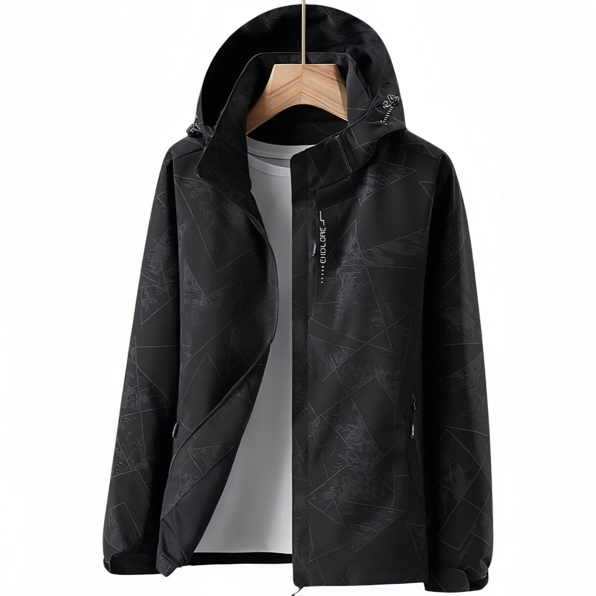 Women's Waterproof Hiking Jacket – Windproof Trail Shell - Black