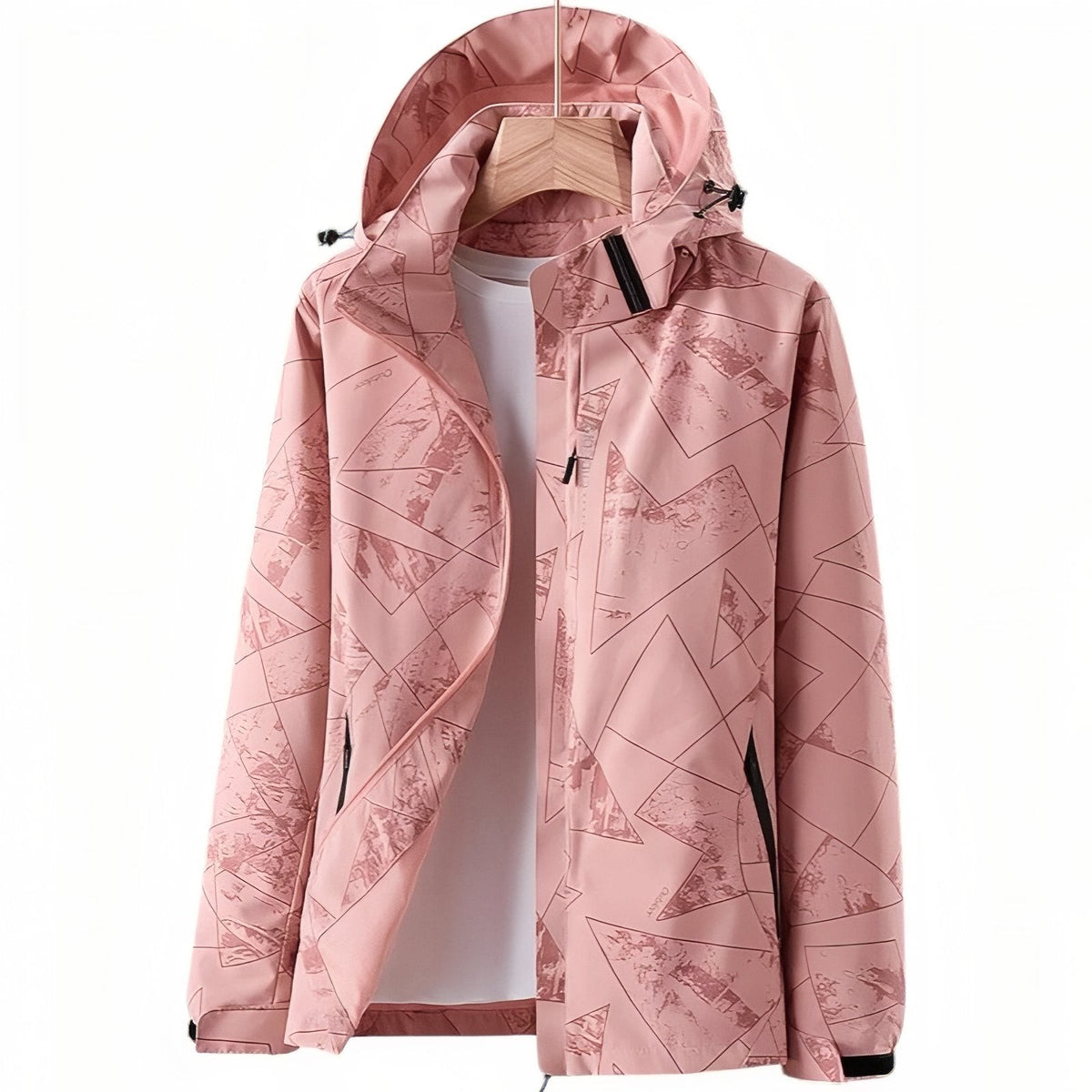 Women's Waterproof Hiking Jacket – Windproof Trail Shell - Pink 1